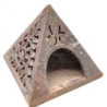 Bougeoir Pierre Pyramide 12cm