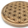 Dessous de Table Bois Fleur de Vie 10cm