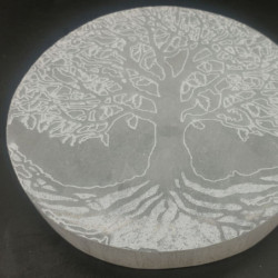 Plaque Sélénite Arbre de Vie Fin 10cm