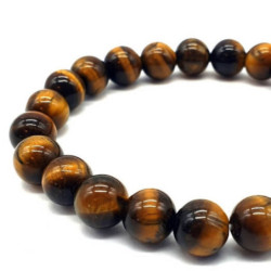 Bracelet Oeil de Tigre perles 8mm