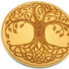 Plaque Bois Arbre de Vie Gravé 15cm