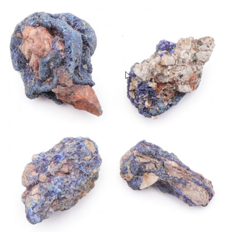 PIERRE BRUTE AZURITE MAROC AB 15 À 35MM