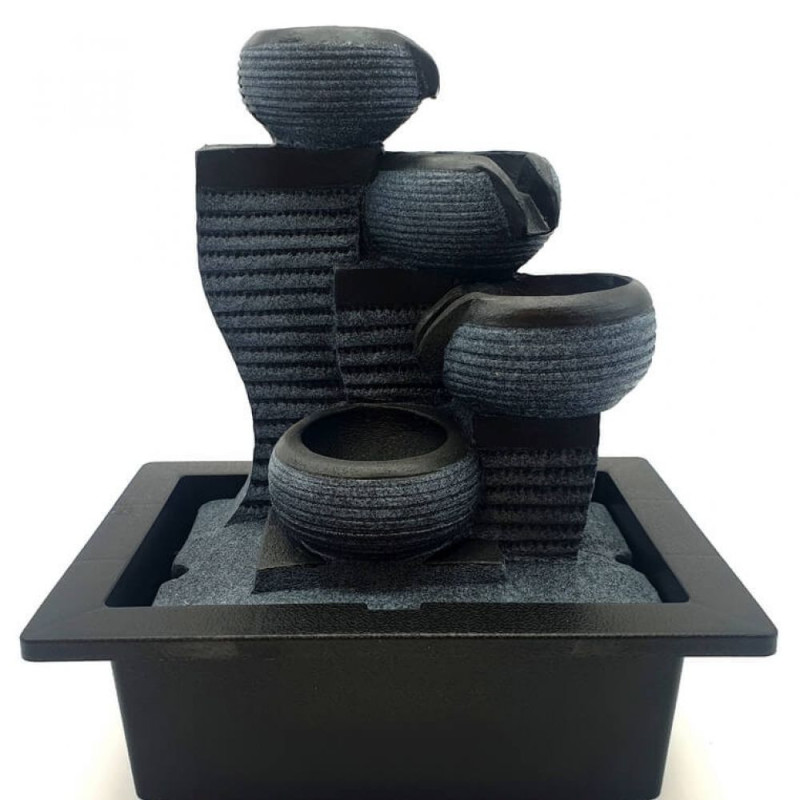 Fontaine Résine Cascade Design 4 pots 26cm