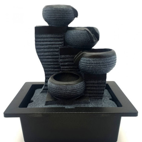 Fontaine Résine Cascade Design 4 pots 26cm