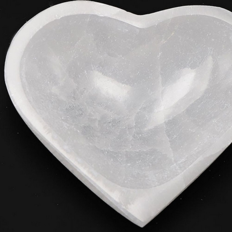 BOL SELENITE A+ COEUR 80MM