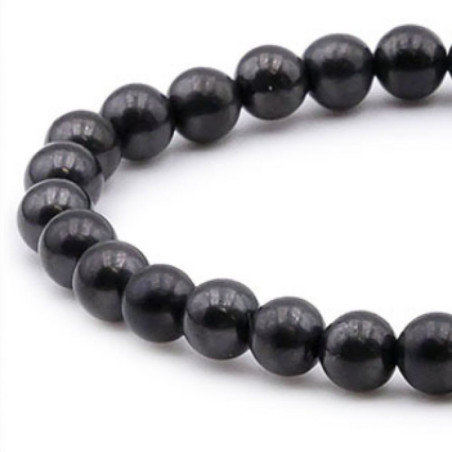 BRACELET BOULE 06MM SHUNGITE A