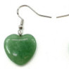 Boucles d'oreilles Coeur Aventurine 4cm