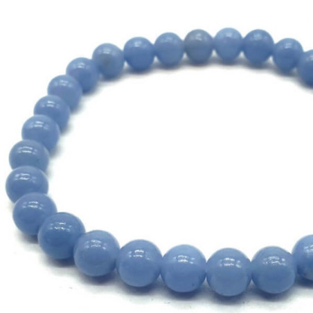 Bracelet Angélite perles 6mm