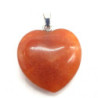 Pendentif Coeur Aventurine Orange 2.5cm