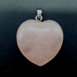 Pendentif Coeur Quartz Rose...