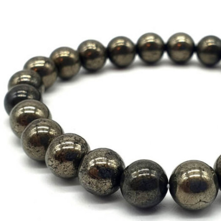 Bracelet Pyrite perles 8mm