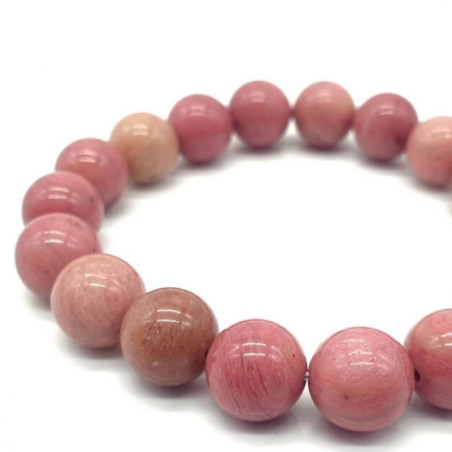 Bracelet Rhodonite Unie perles 10mm