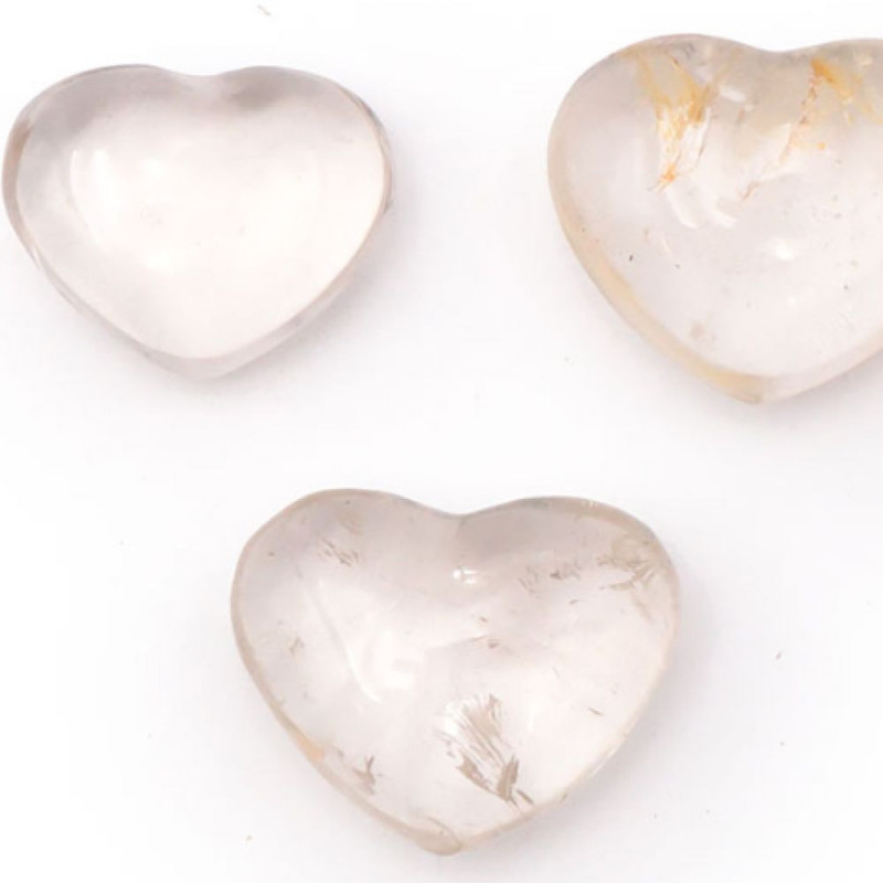 GALET COEUR 25 À 35MM CRISTAL DE ROCHE A