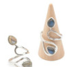BAGUE ARGENT 925 RÉGLABLE MODÈLE 05 LABRADORITE AA