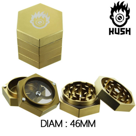 Grinder Alu Kush "Poligono" (Gold) 46mm