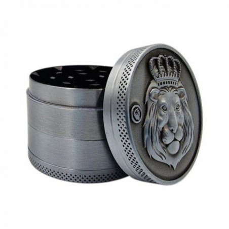 Grinder Alu Fire-Flow © Rasta Lion (Gris) 50mm
