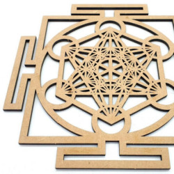 Plaque Bois Métatron Yantra...