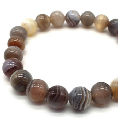 Bracelet Agate Bostwana perles 8mm