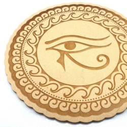 Plaque Bois Oeil d'Horus 15cm